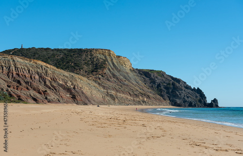 Cliffs of Luz. Algarve in Portugal.