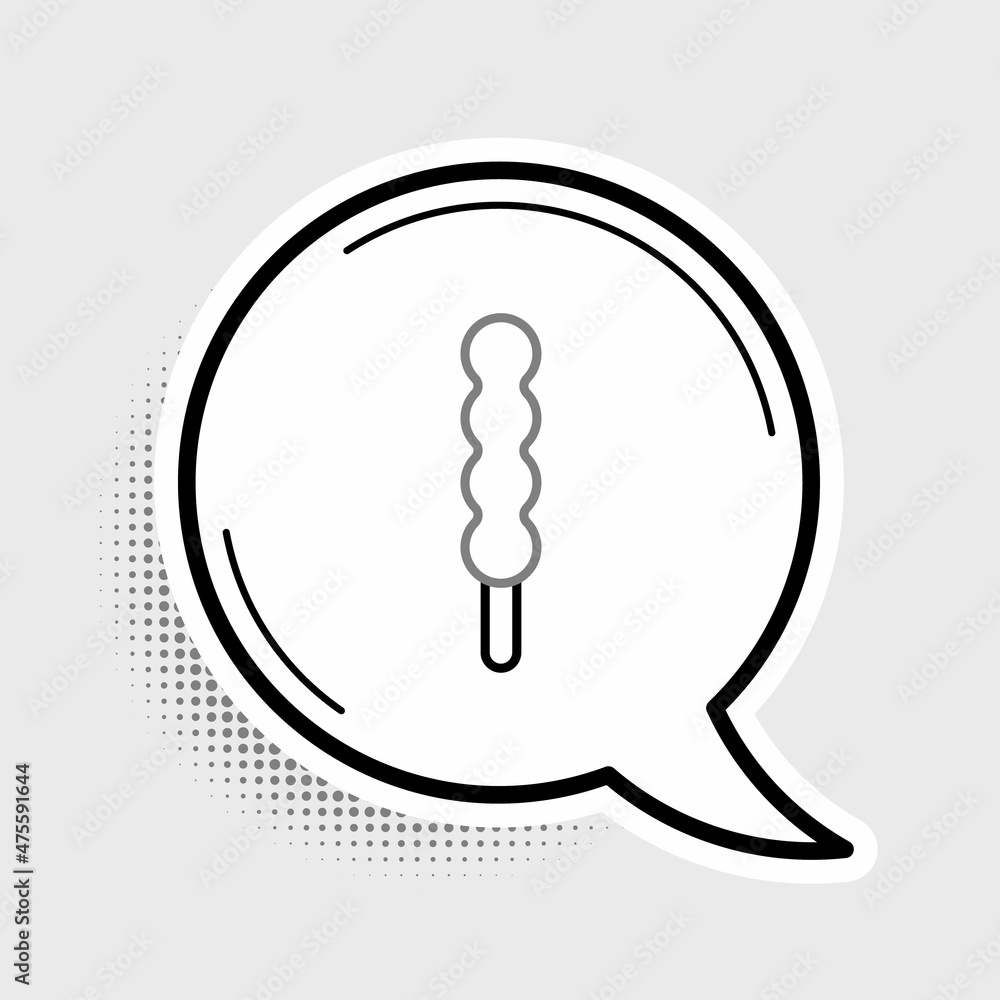 Line Lollipop icon isolated on grey background. Candy sign. Food, delicious symbol. Colorful outline concept. Vector Line Lollipop icon isolated on grey background. Candy sign. Food, delicious symbol. Colorful outline concept. Vector