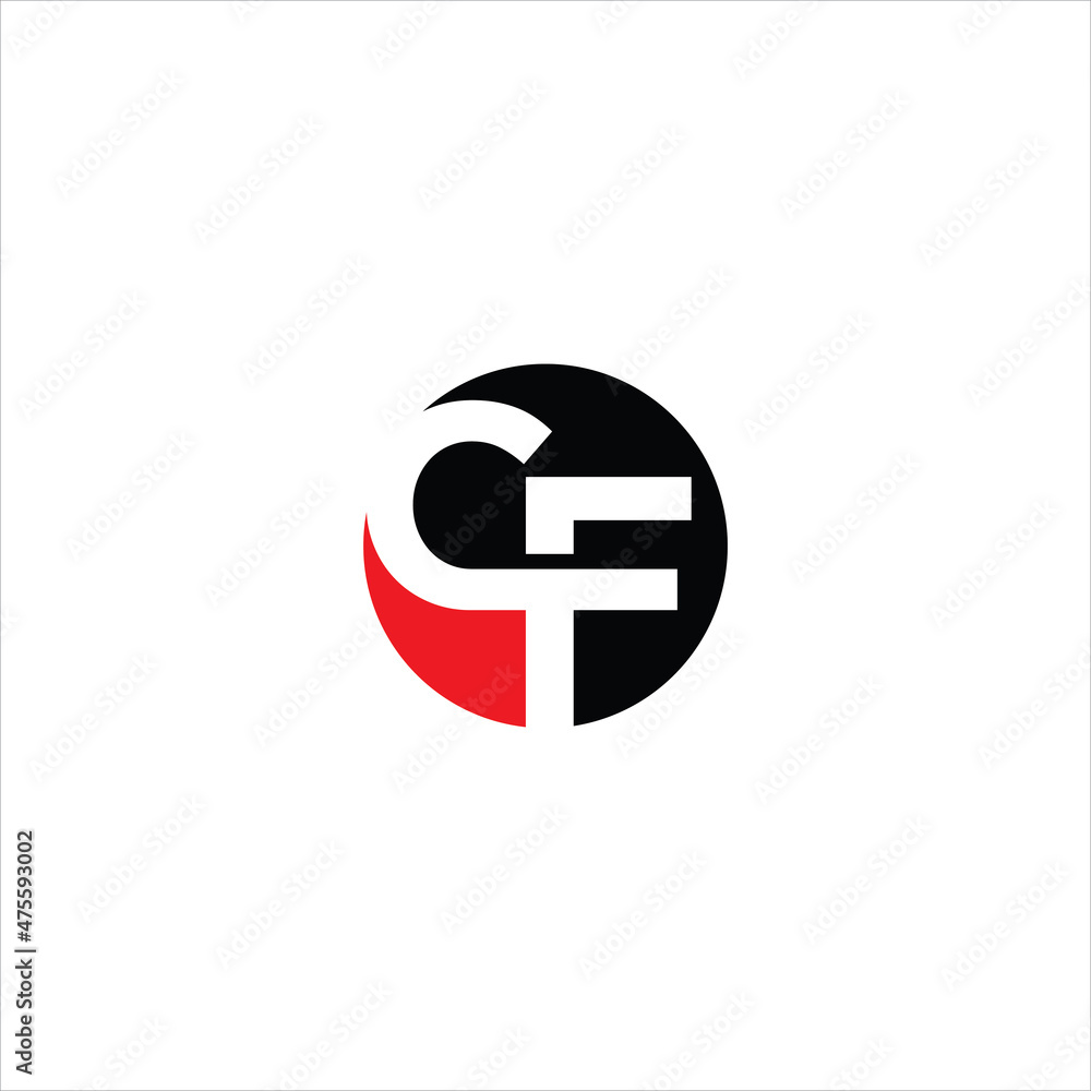 letter c f logo vector template letter c f logo vector template