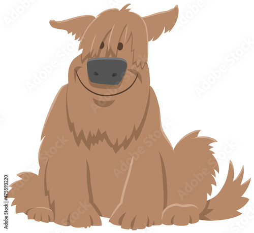 cartoon shaggy brown dog animal character