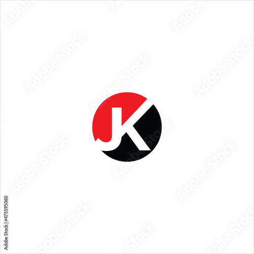 initials j k logo vector template