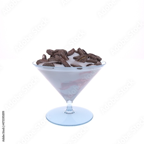 ice cream with chocolate