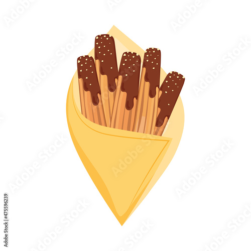 churros with chocolate sauce
