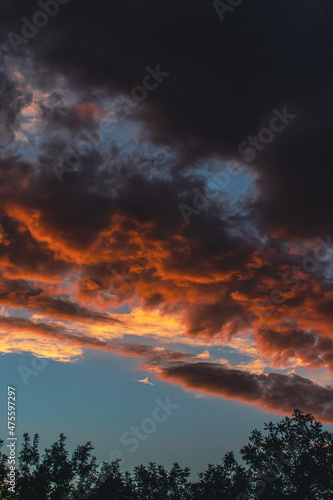 sunset in the sky