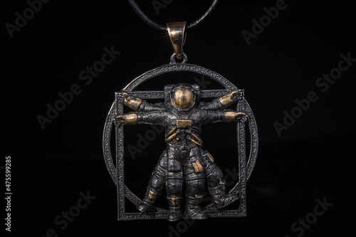 Figure of an alien astronaut on a suspension