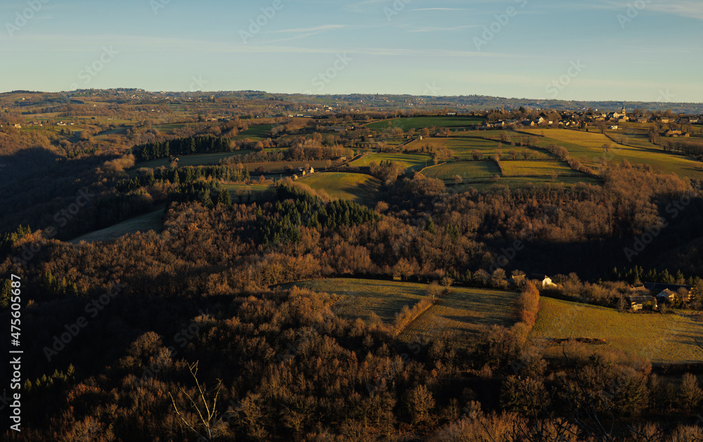 Aveyron Landscape in winter