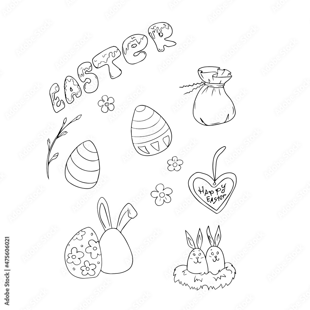 Vector design for postcard backgrounds and fabrics.Cute Easter holiday