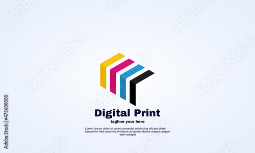 stock creative illustrator digital print logo design