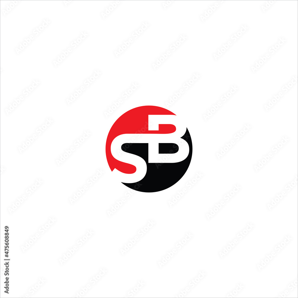 Obraz premium letter s b logo vector template