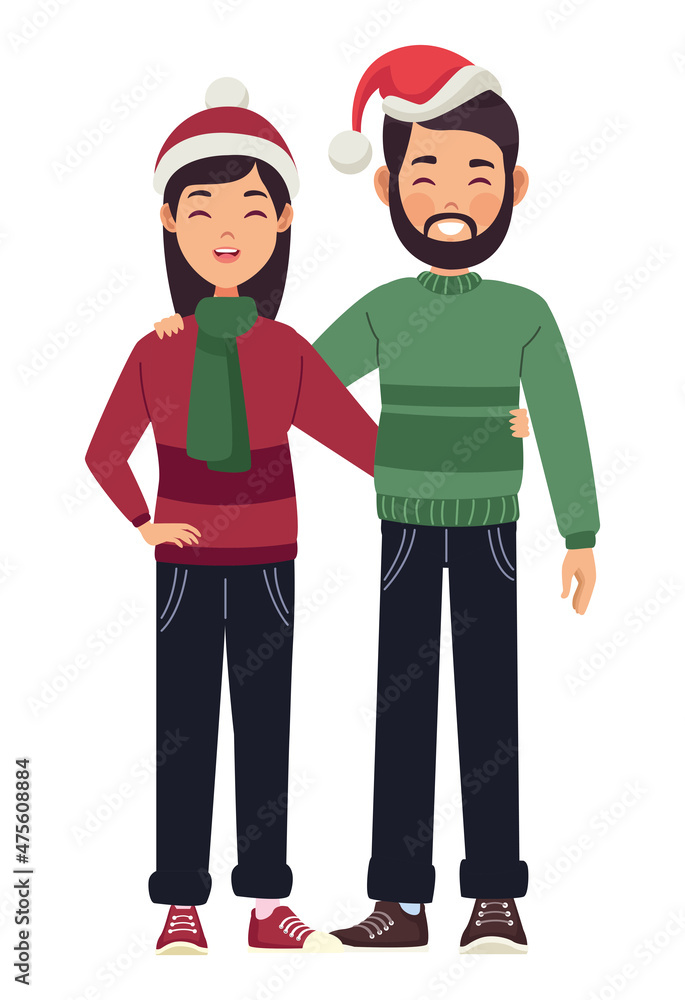 couple wearing winter clothes