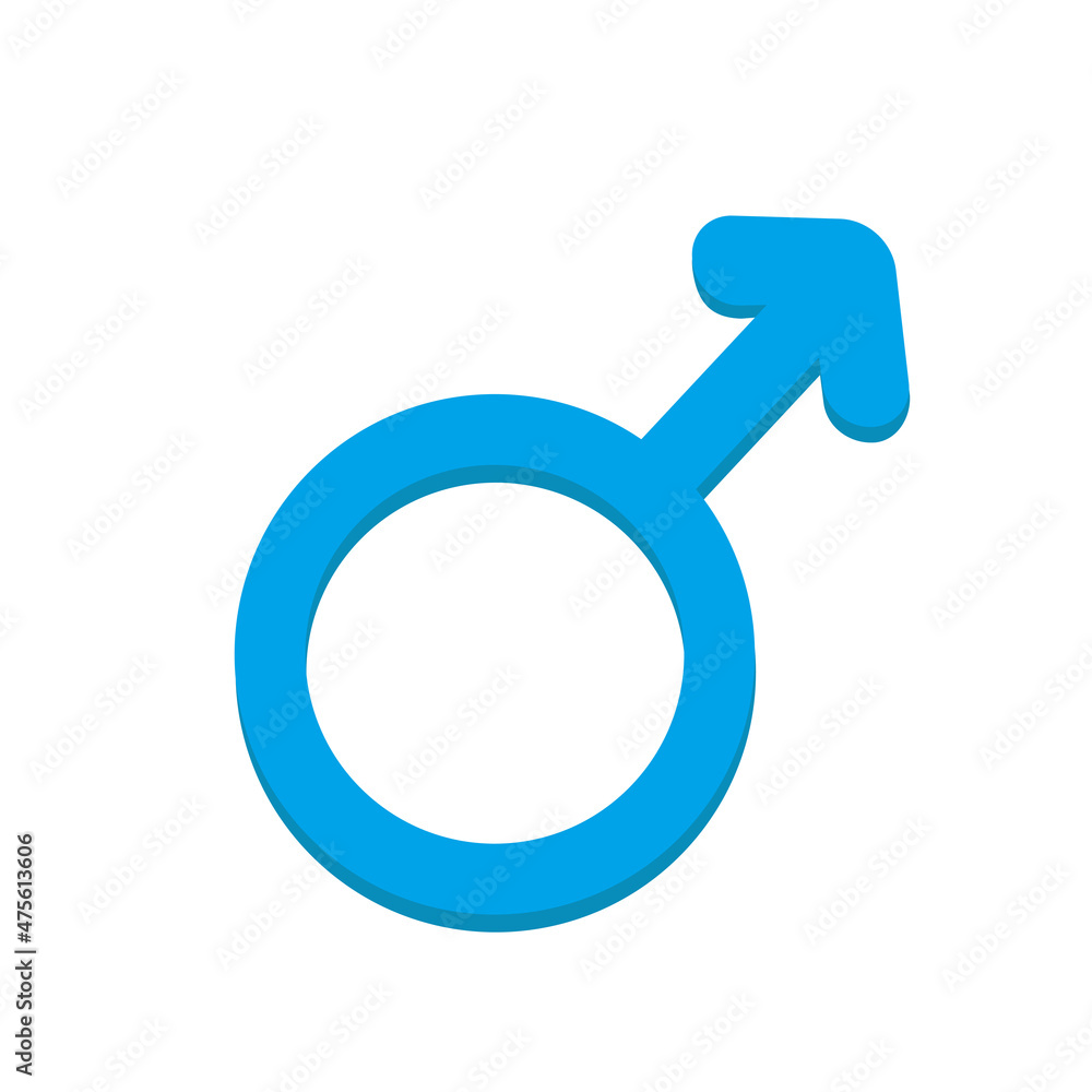 Vector illustration of a male gender symbol. Vector illustration of a male gender symbol.