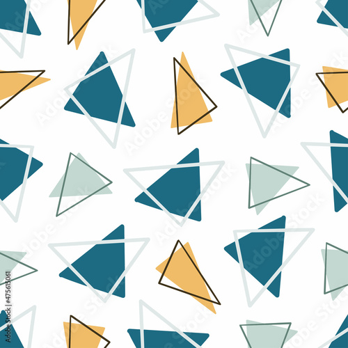 seamless pattern of pastels color triangle for fabric and wallpaper