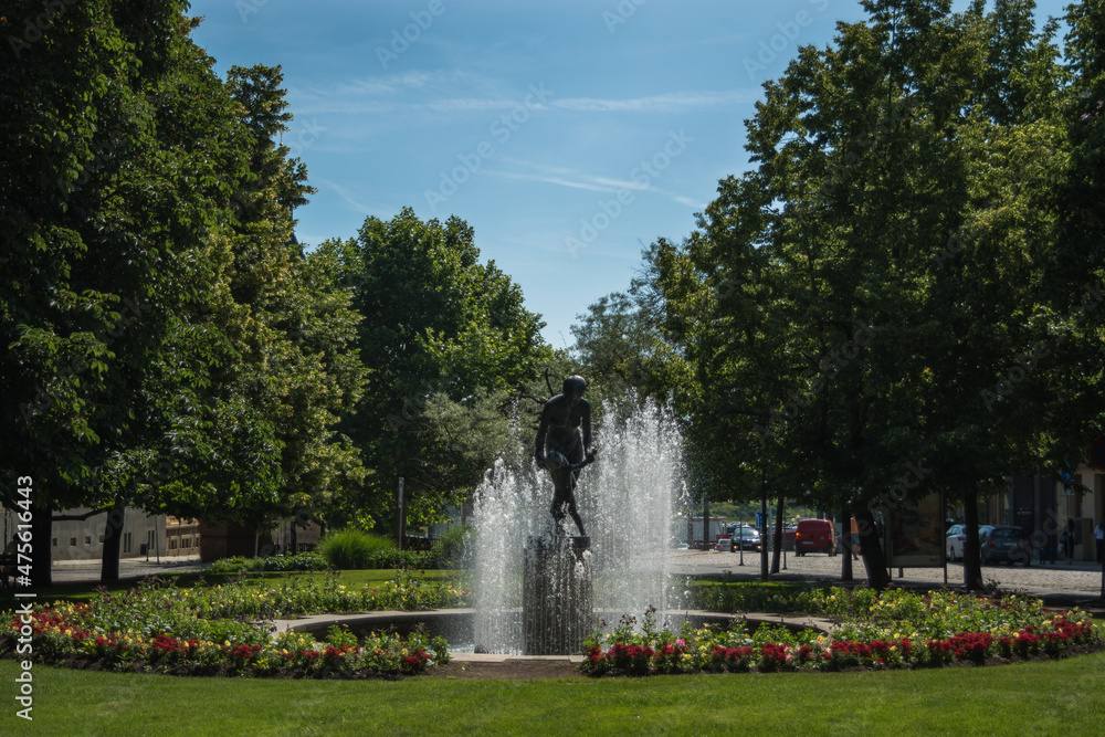 Plzen, Czech Republic, June 2019 - view of Orchard Circle -Kopecky sets (Sadový okruh - Kopeckého sady) at Mestský Park