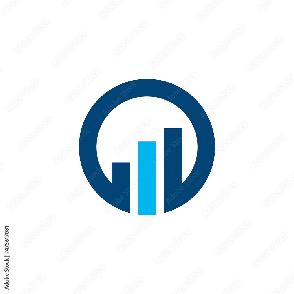 Statistics Business Chart Bar logo design Statistics Business Chart Bar logo design
