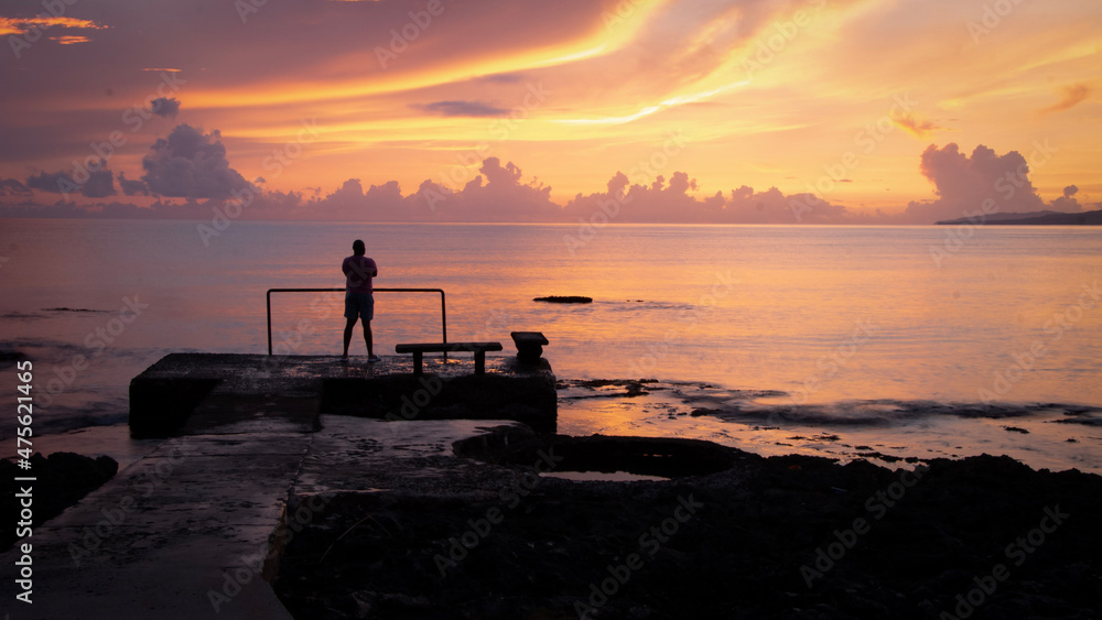 sunset on the beach