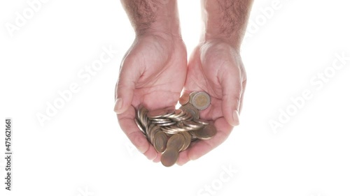 Untitled Projecfalling coins. two handfuls of Turkish coins. video symbolizing depreciating money. A coin video describing inflation.t