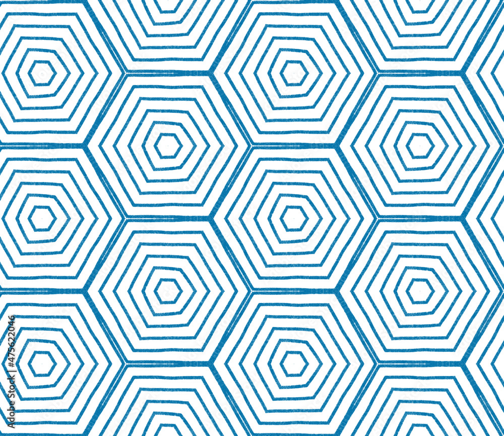 Chevron stripes design. Blue symmetrical