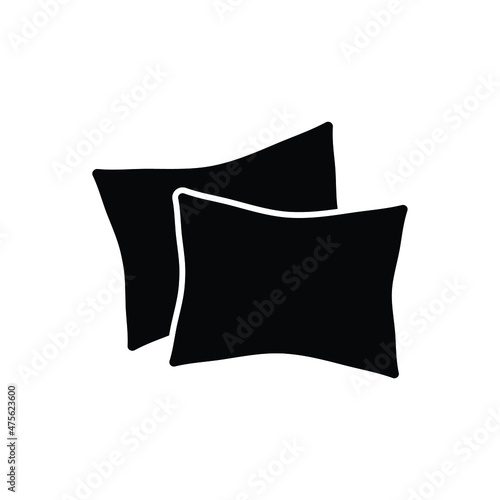 black pillow isolated on white
