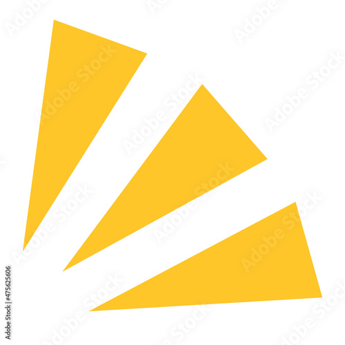 Emphasis mark representing a person's emotions. Yellow vector.