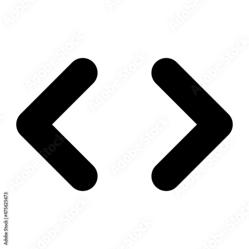A simple tag mark icon used in programming and other applications.