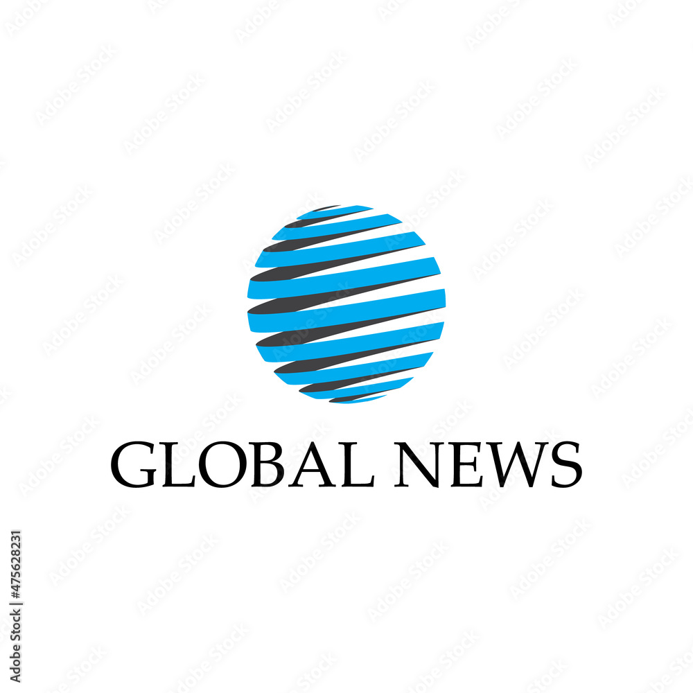 News sign icon. World globe symbol. Circle and square buttons. Flat design. News sign icon. World globe symbol. Circle and square buttons. Flat design.