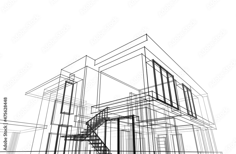 sketch of a house sketch of a house