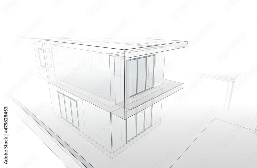 3d render of a modern house 3d render of a modern house