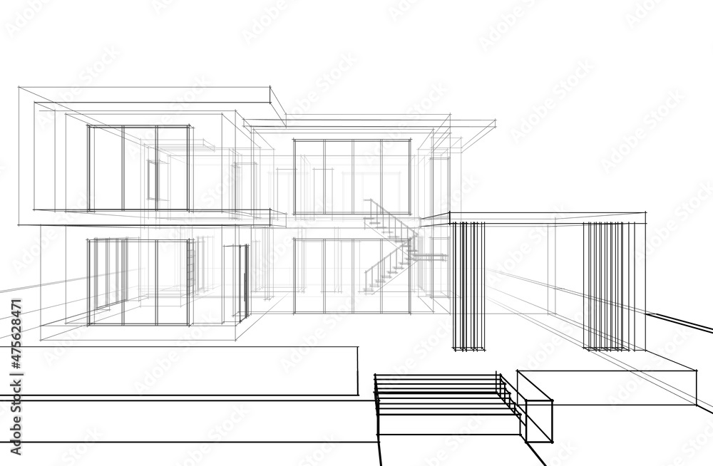 sketch of house sketch of house