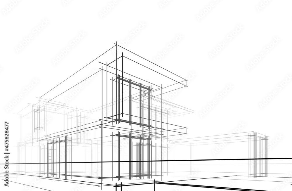 sketch of house sketch of house