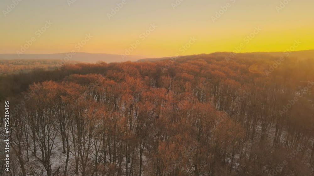 sunrise in the mountains. Forest. Video. Autumn sunrise in the mountains. Forest. Video. Autumn