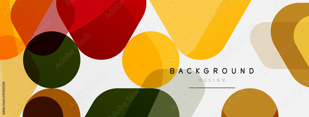 Color bubbles and rounded geometric shapes on white. Vector geometric minimal abstract background for wallpaper, banner, background, landing page Color bubbles and rounded geometric shapes on white. Vector geometric minimal abstract background for wallpaper, banner, background, landing page