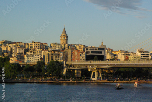 Beautiful shot of Galata Karakoy district of Istanbul during the day photo