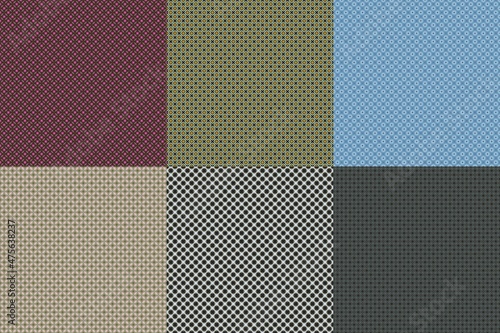 Fototapeta Naklejka Na Ścianę i Meble -  Pack of 6 High Quality Fabric Seamless 4K Textures for editing, compositing, backdrops or material development.