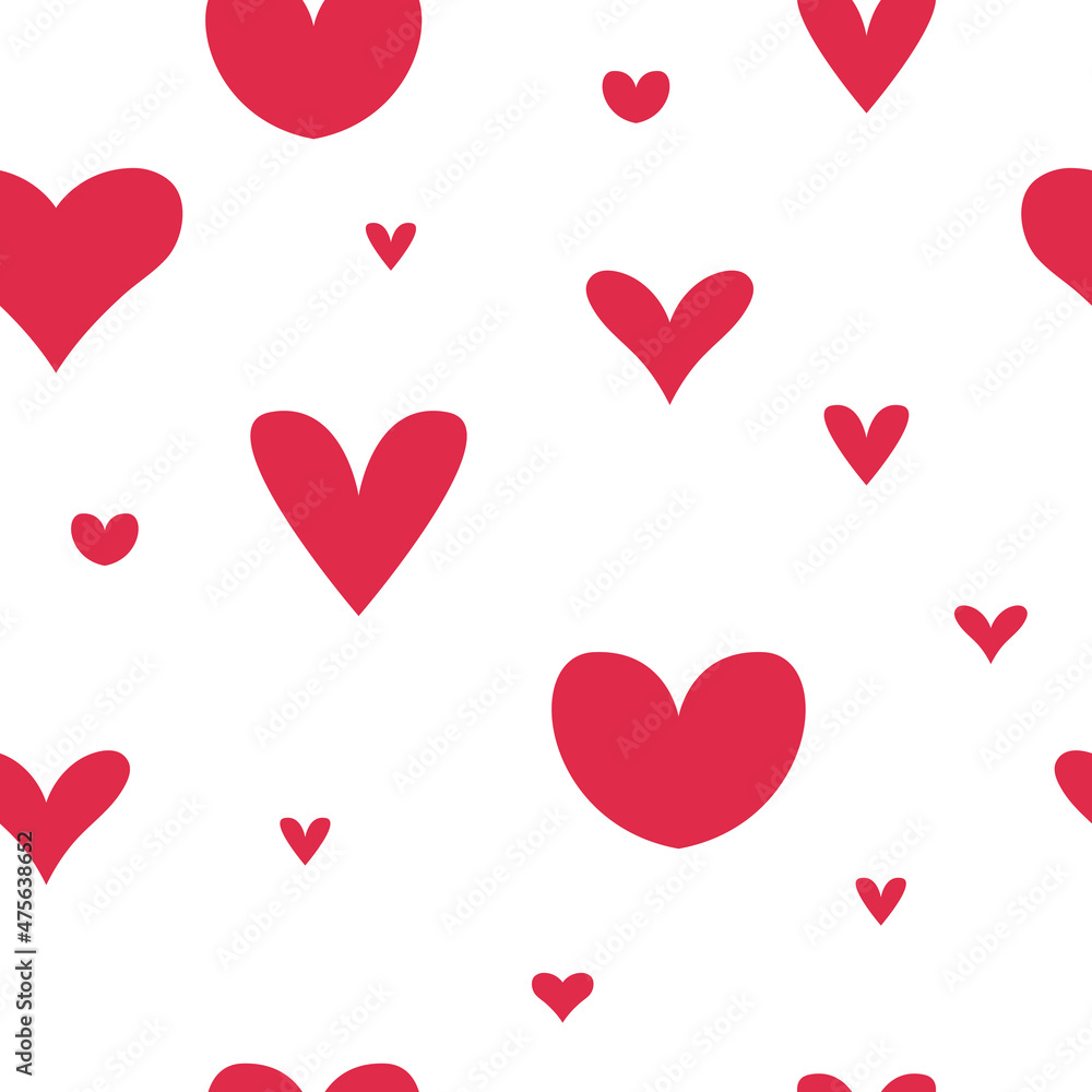 Hearts of seamless pattern background