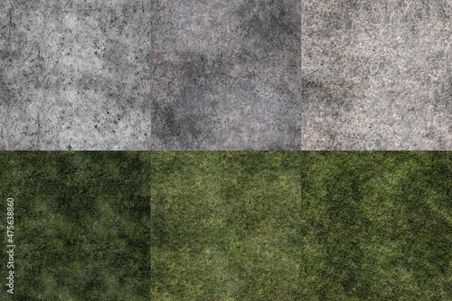 Pack of 6 High Quality Ground Seamless 4K Textures for editing, compositing, backdrops or material development.