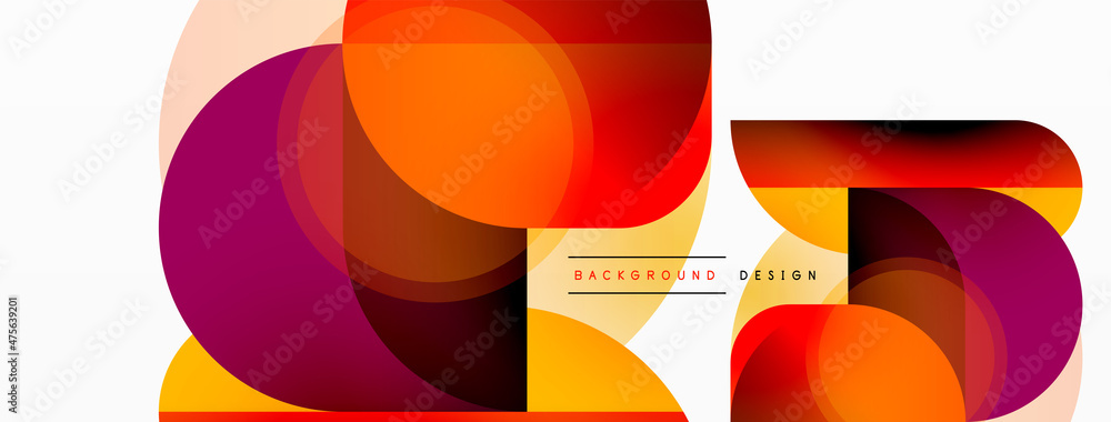 Round triangle shapes lines and circles. Geometric vector illustration for wallpaper banner background or landing page Round triangle shapes lines and circles. Geometric vector illustration for wallpaper banner background or landing page