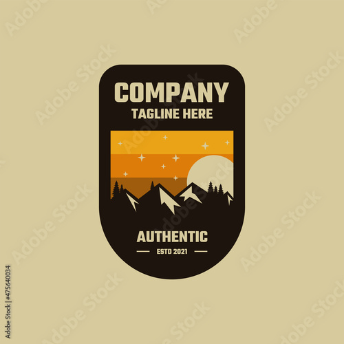 Illustration vector graphic of Mountain good for logo design