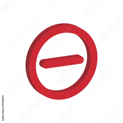 red outline minus sign 3d isometric vector icon Free Download red outline minus sign 3d isometric vector icon - GFXLoad