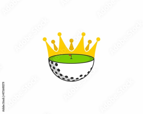 Slice of golf ball with crown behind