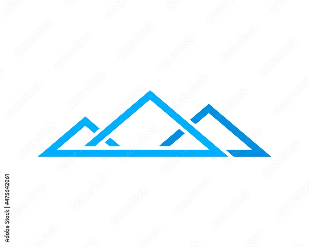 Three simple triangle shape like mountain Three simple triangle shape like mountain