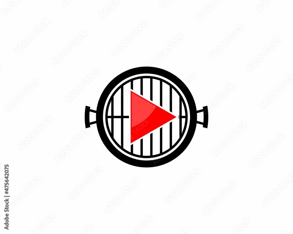 Camera video recorder with mustache illustration Camera video recorder with mustache illustration