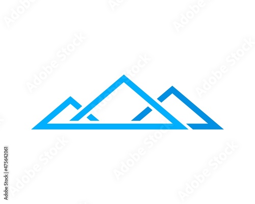 Three simple triangle shape like mountain