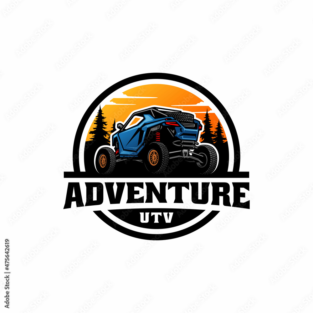 atv, utv, buggy adventure illustration logo vector