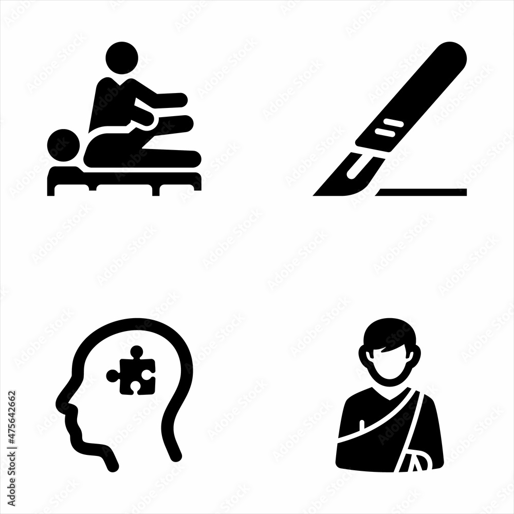 Medical Specialties Black Icon Set 5 Medical Specialties Black Icon Set 5