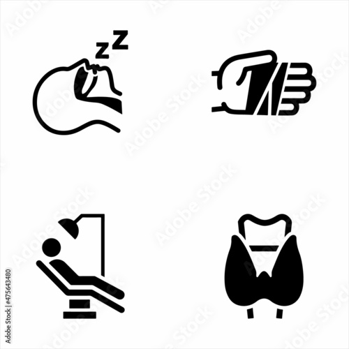Medical And Treatment Black Icon Set 3