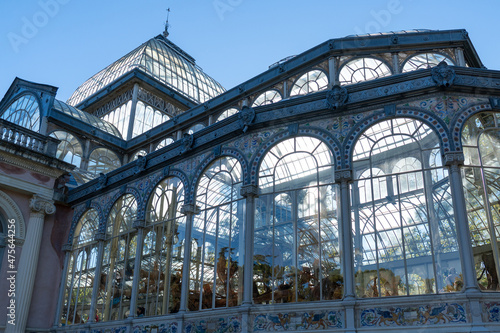 Beautiful shot of the retiro park in the city Madrid, Spain