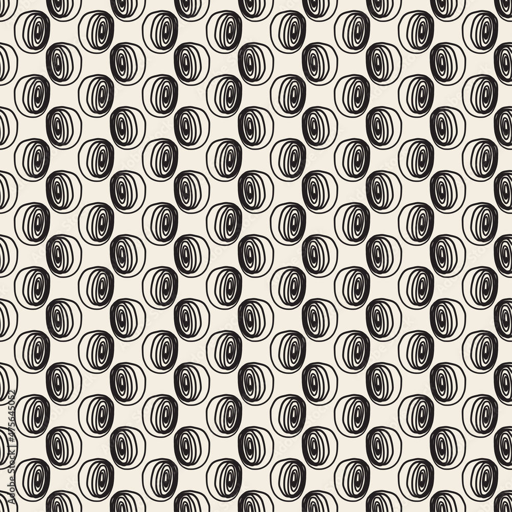 SEAMLESS FABRIC PATTERN BACKGROUND WITH SIMPLE HAND DRAW POLKA DOT
