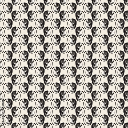 SEAMLESS FABRIC PATTERN BACKGROUND WITH SIMPLE HAND DRAW POLKA DOT