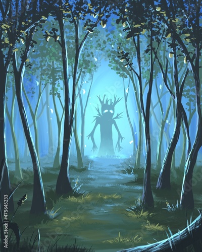 Forest spirit in the night