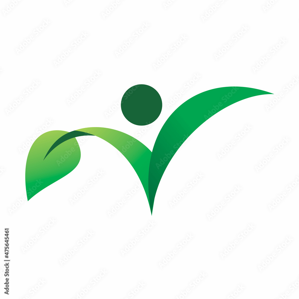 green nature leaf people logo design green nature leaf people logo design